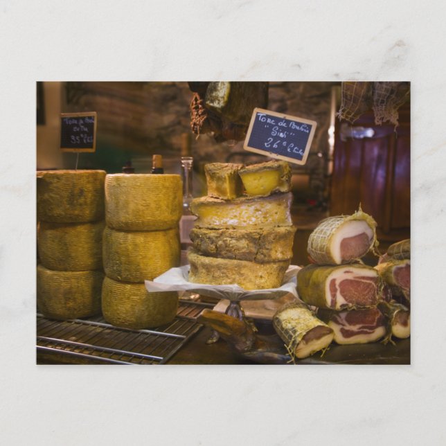 France, Corsica. Local cheeses and charcuterie Postcard (Front)