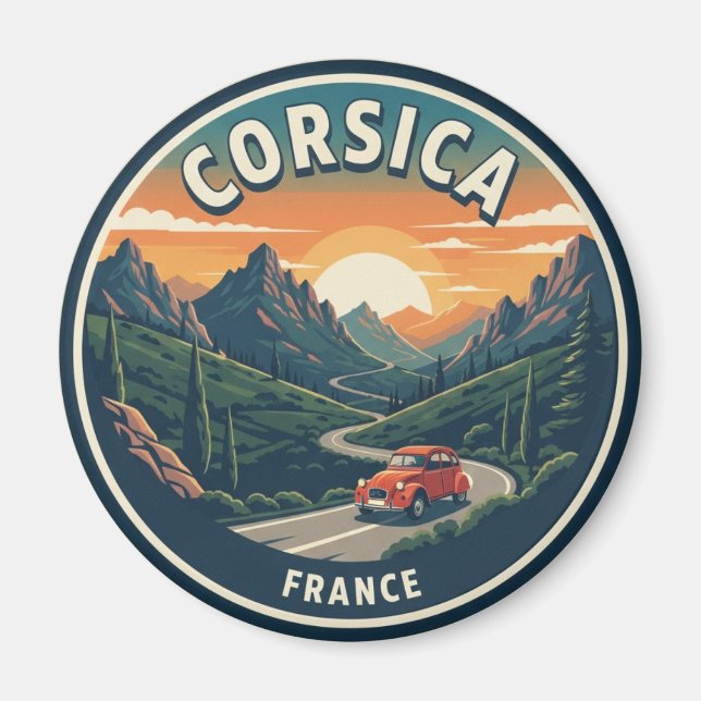 France Corsica Travel Magnet (Front)