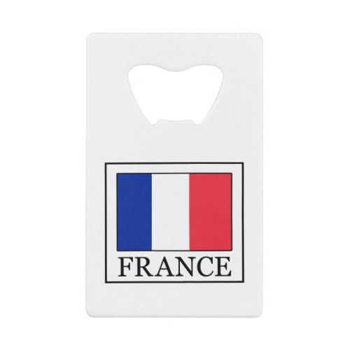 France Credit Card Bottle Opener