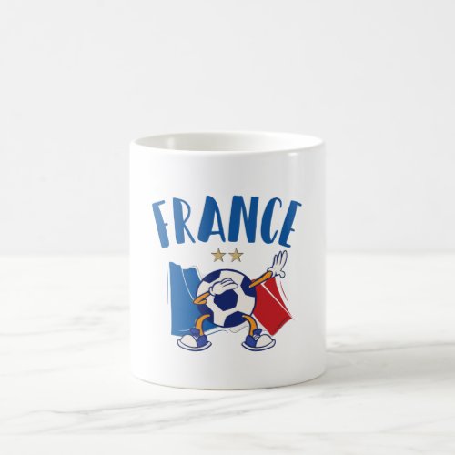 France Dabbing Soccer Ball Flag 2 stars Coffee Mug