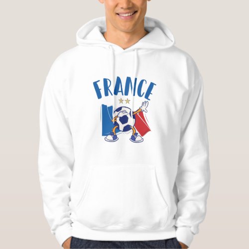 France Dabbing Soccer Ball Flag 2 stars Hoodie