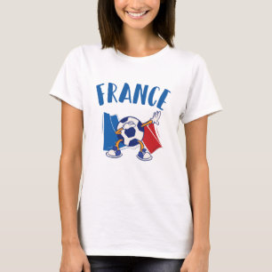 France Dabbing Soccer Ball Flag T-Shirt