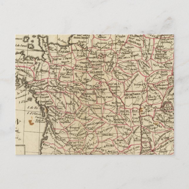 France, departemens postcard (Front)