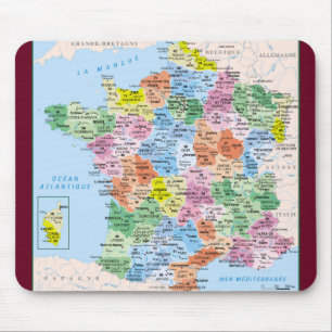 France departments mouse-mat mouse pad