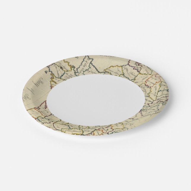 France departments paper plates (Angled)