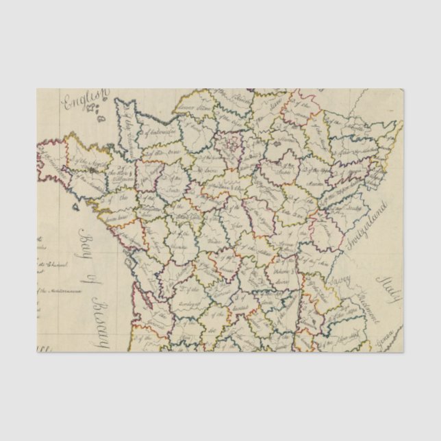 France departments tissue paper (Front)