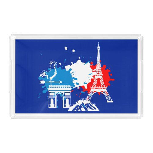 France Eiffel Tower Acrylic Tray
