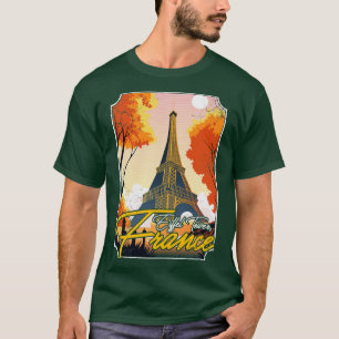 France Eiffel Tower French Art Design T-Shirt