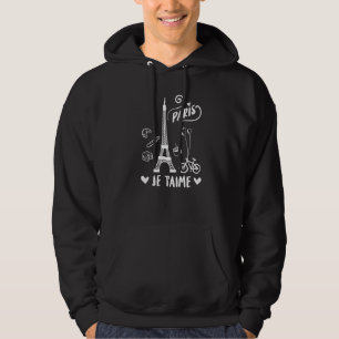 France Eiffel Tower Paris French paris je t'aime P Hoodie