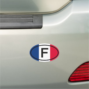 France - F - European Oval Car Magnet