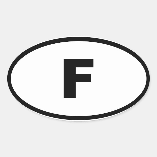 France - F - European Oval Sticker (Front)