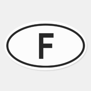 France "F" Oval Sticker