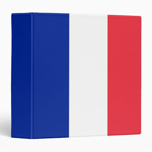 France Flag 3 Ring Binder