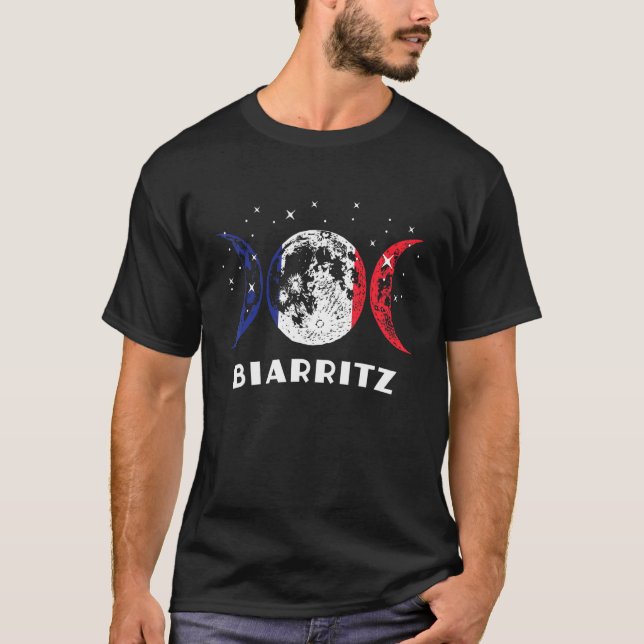 France Flag Biarritz City T-Shirt (Front)