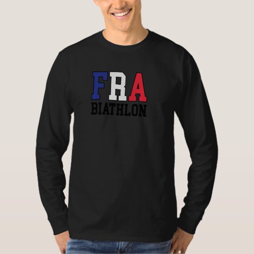 France Flag Biathlonist  French Fra Biathlon Pullo T_Shirt