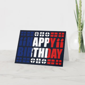 France Flag Birthday Card