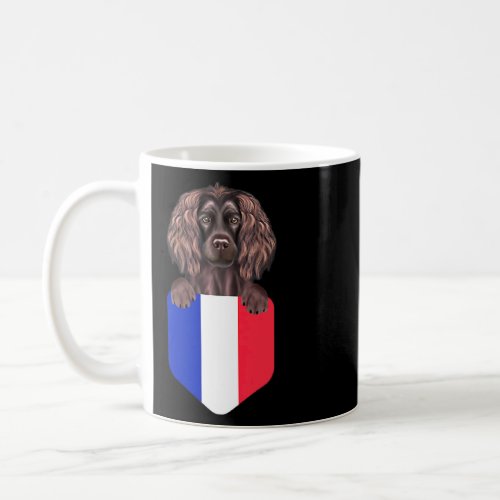 France Flag Boykin Spaniel Dog In Pocket  Coffee Mug