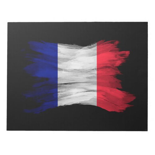 France flag brush stroke national flag notepad