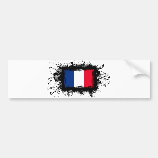 France Flag Bumper Sticker (Front)