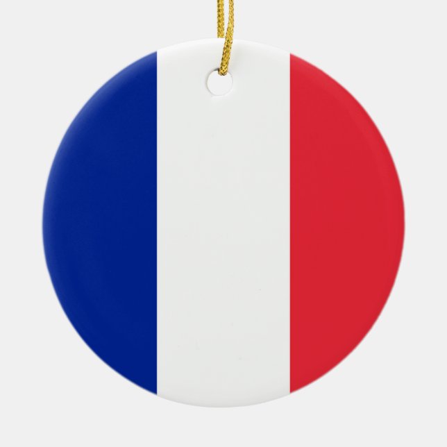 France Flag Ceramic Ornament (Front)