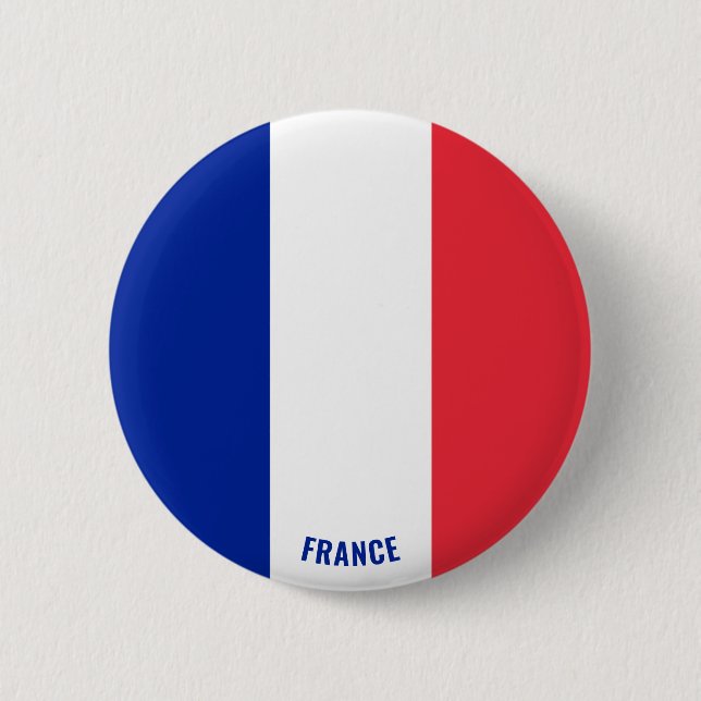 France Flag Charming Patriotic Button (Front)