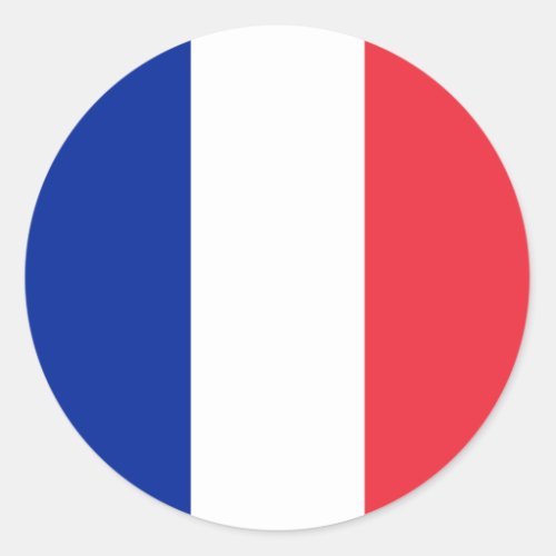 France Flag Classic Round Sticker