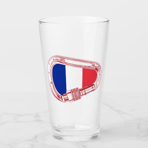 France Flag Climbing Carabiner Glass