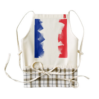 France Flag Cubic Zazzle HEART Apron