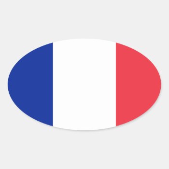 France Flag Design Oval Sticker by aircrewprint at Zazzle