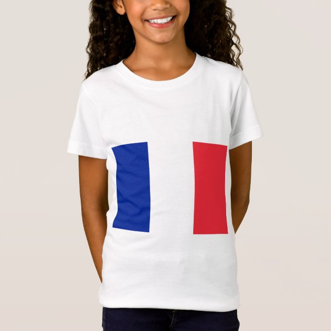France Flag Design T-Shirt (Front)
