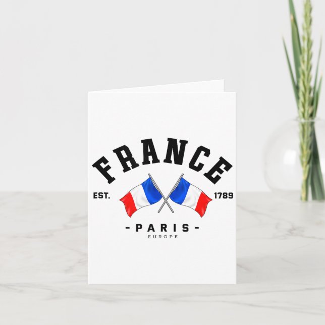 France Flag French Gift France Friend France Paris Card (Front)