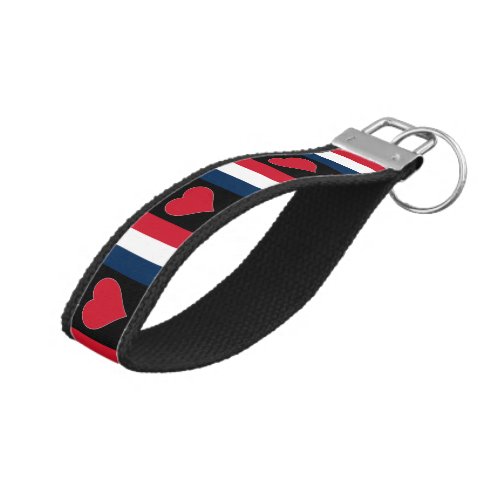 France Flag Fun Patriotic French Pride Travel Wrist Keychain