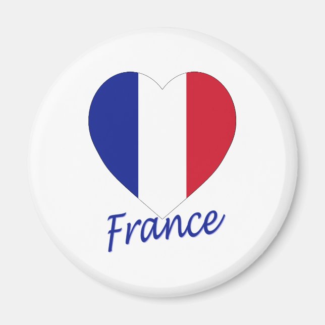France Flag Heart Magnet (Front)