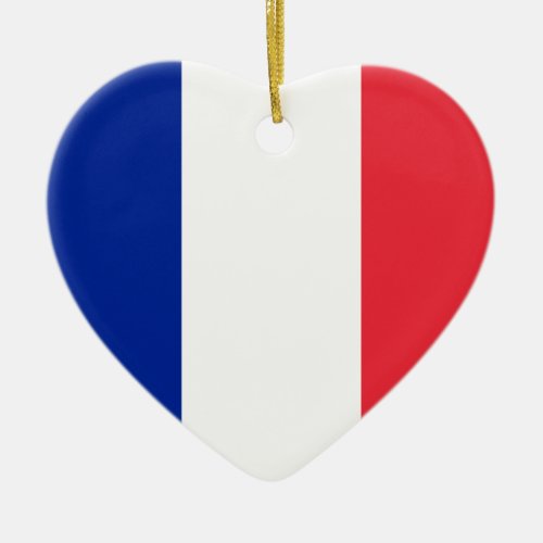 France Flag Heart Ornament