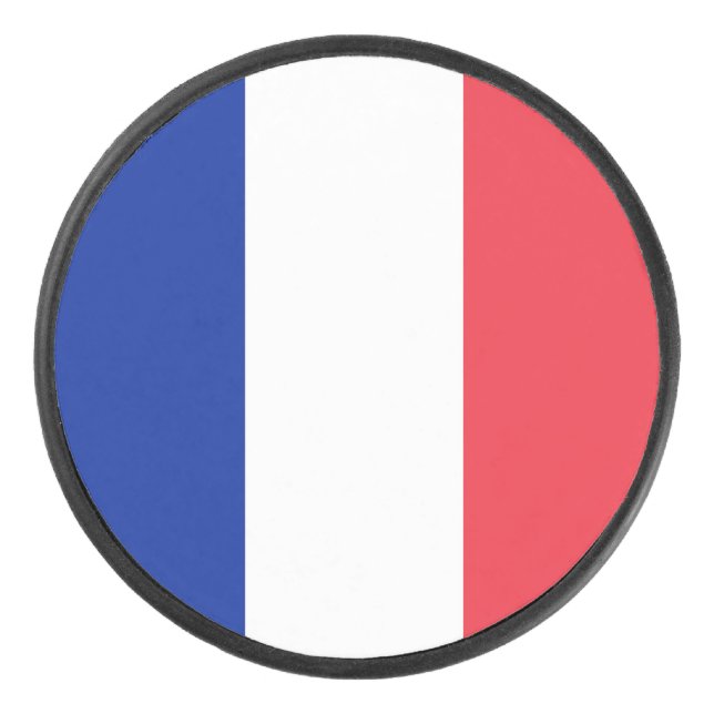 France Flag Hockey Puck (Front)