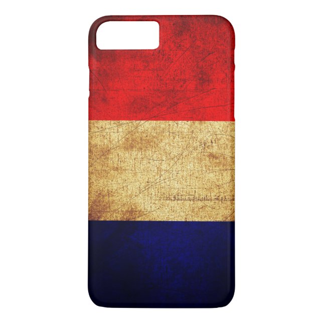 France Flag in Grunge Case-Mate iPhone Case (Back)