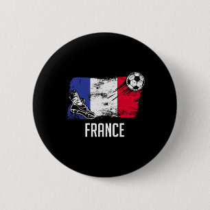 France Flag Jersey French Soccer Team French  Button