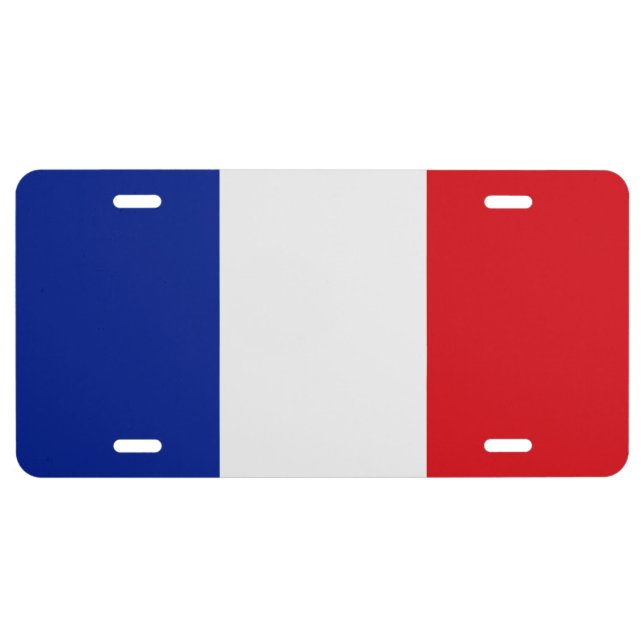 France Flag License Plate (Front)