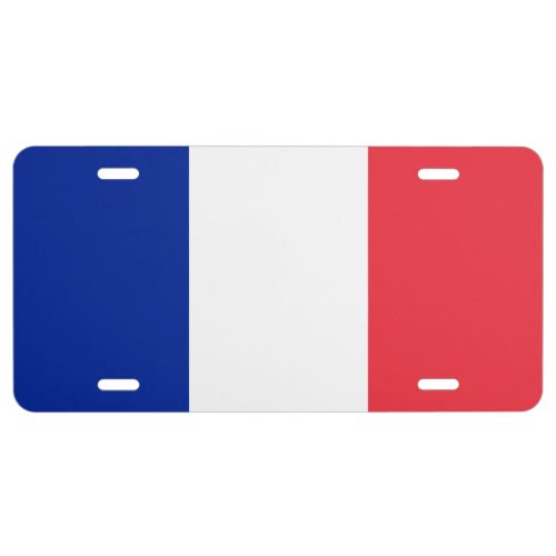 France Flag License Plate