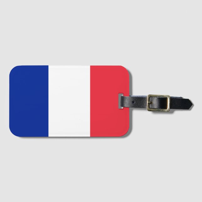 France Flag Luggage Tag (Front Horizontal)