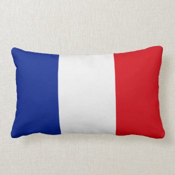 France Flag Lumbar Pillow by electrosky at Zazzle