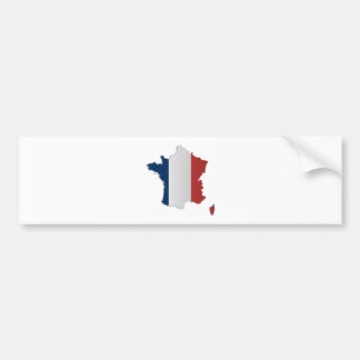 France Flag Map Bumper Sticker