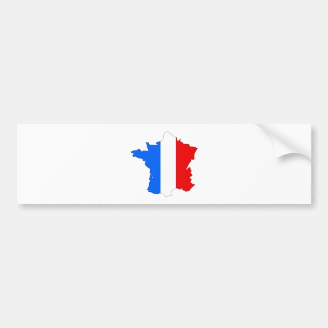 France Flag Map full size Bumper Sticker (Front)