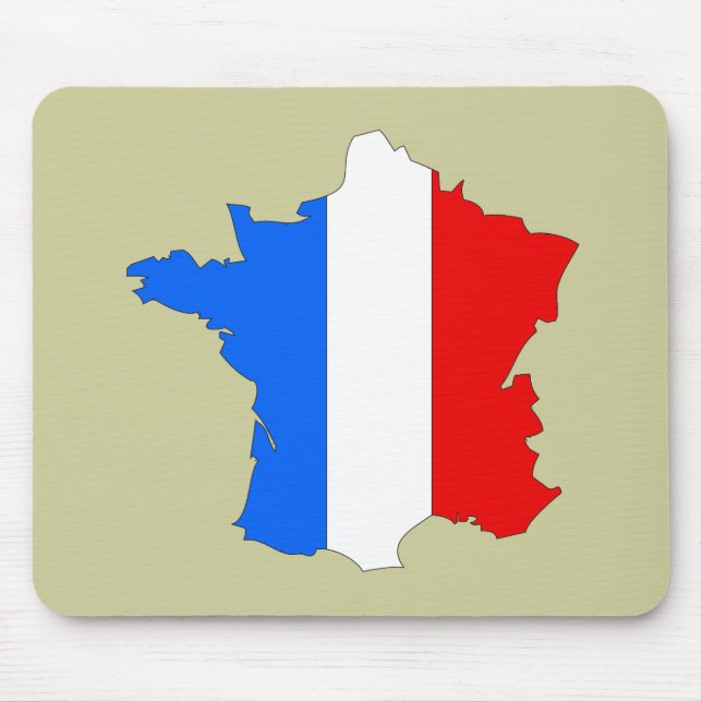 France flag map mouse pad (Front)
