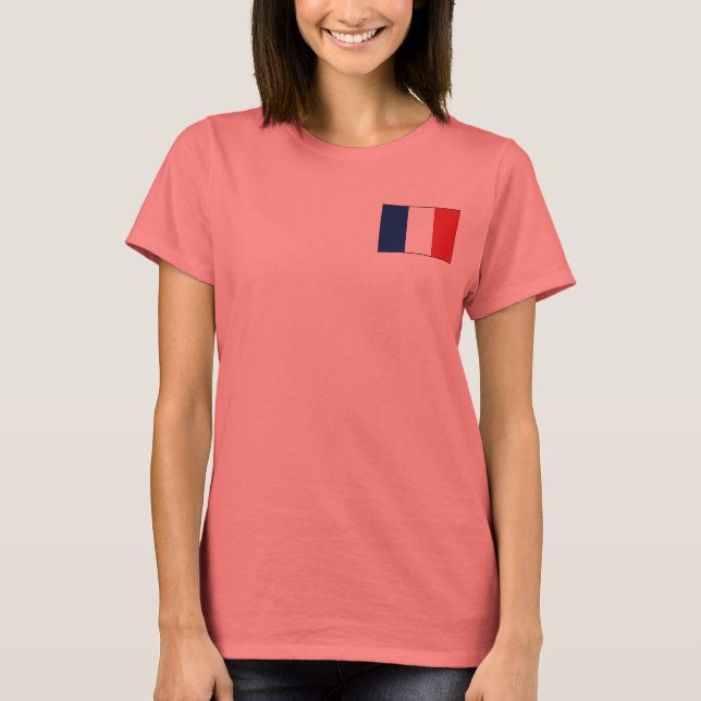 France Flag + Map T-Shirt (Front)