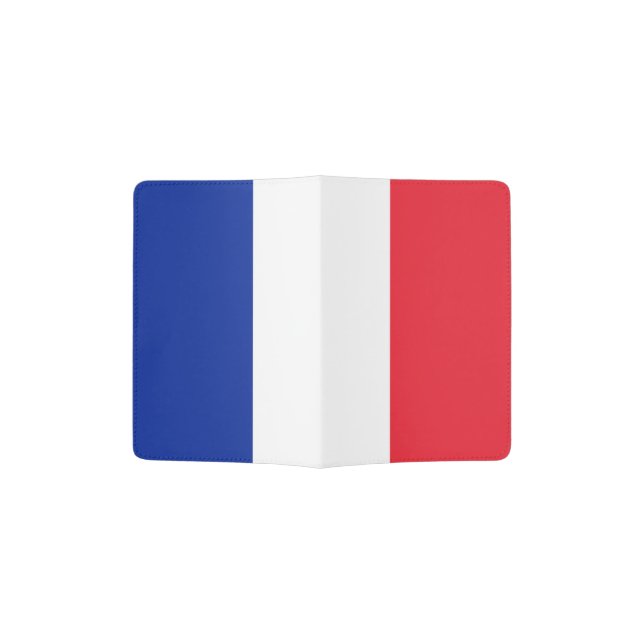 France Flag Passport Holder (Opened)