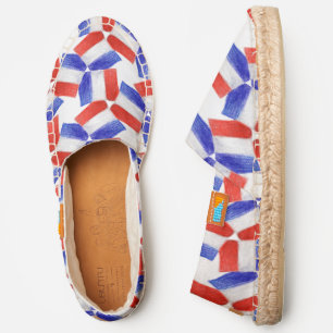 France Flag Pattern French Unique Cool Funny Espadrilles