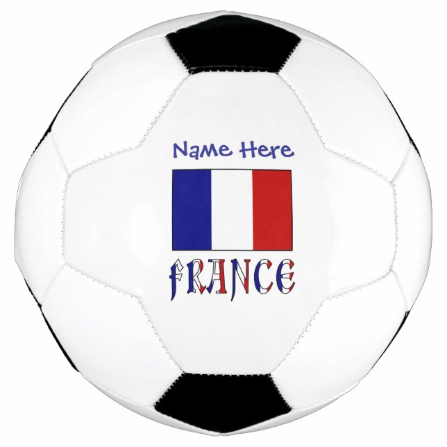 France Flag Personalized  Soccer Ball (Front)