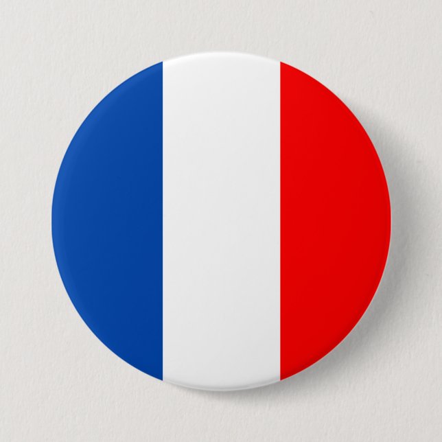 France flag pinback button (Front)