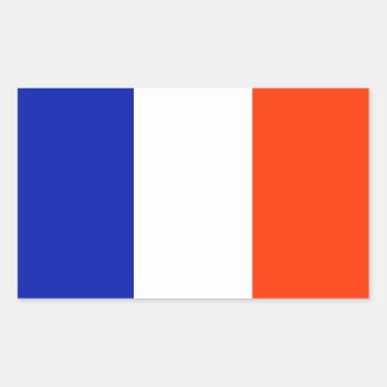 France Flag Rectangular Sticker by asyrum at Zazzle